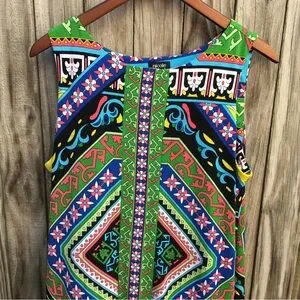 Nicole Miller | Dresses | Vintage 9s Nicole Miller Colorful Sleeveless  Sheath Casual Summer Dress Jersey | Poshmark